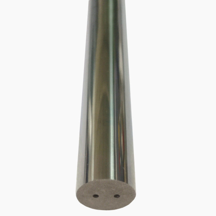 Sintered Tungsten Carbide Rod , Tungsten Carbide Round Bar With Double Straight Hole